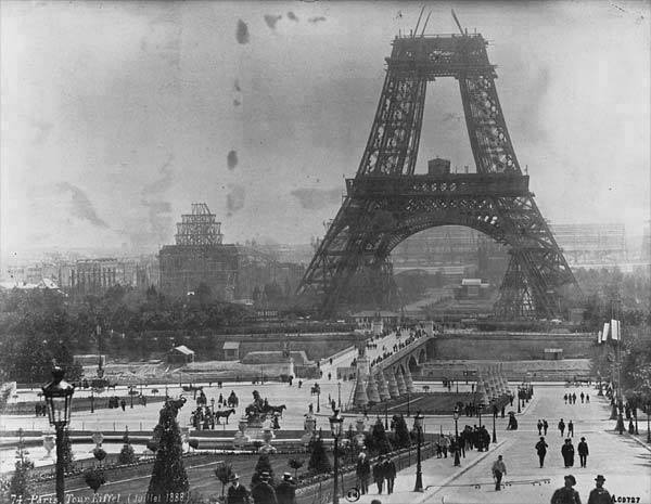 Construction of the Eiffel Tower July 1888.