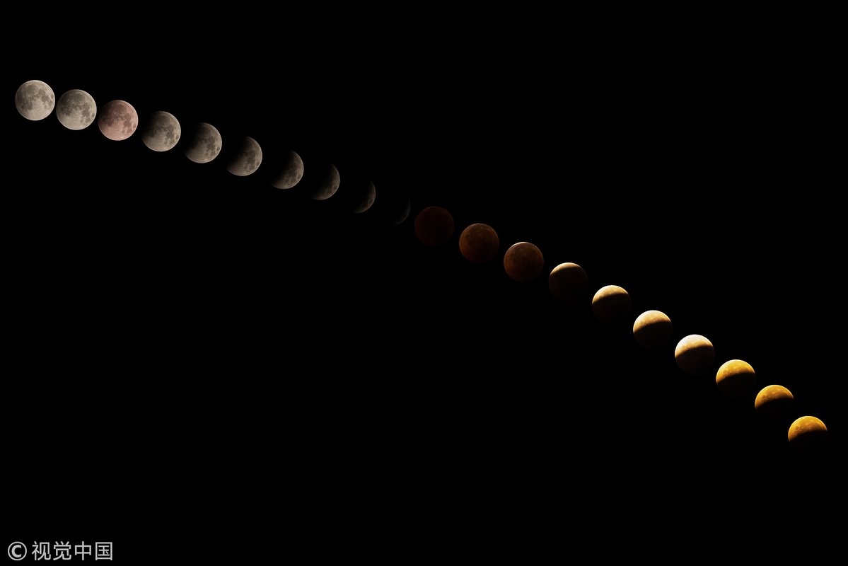 Faces de eclipse luna roja